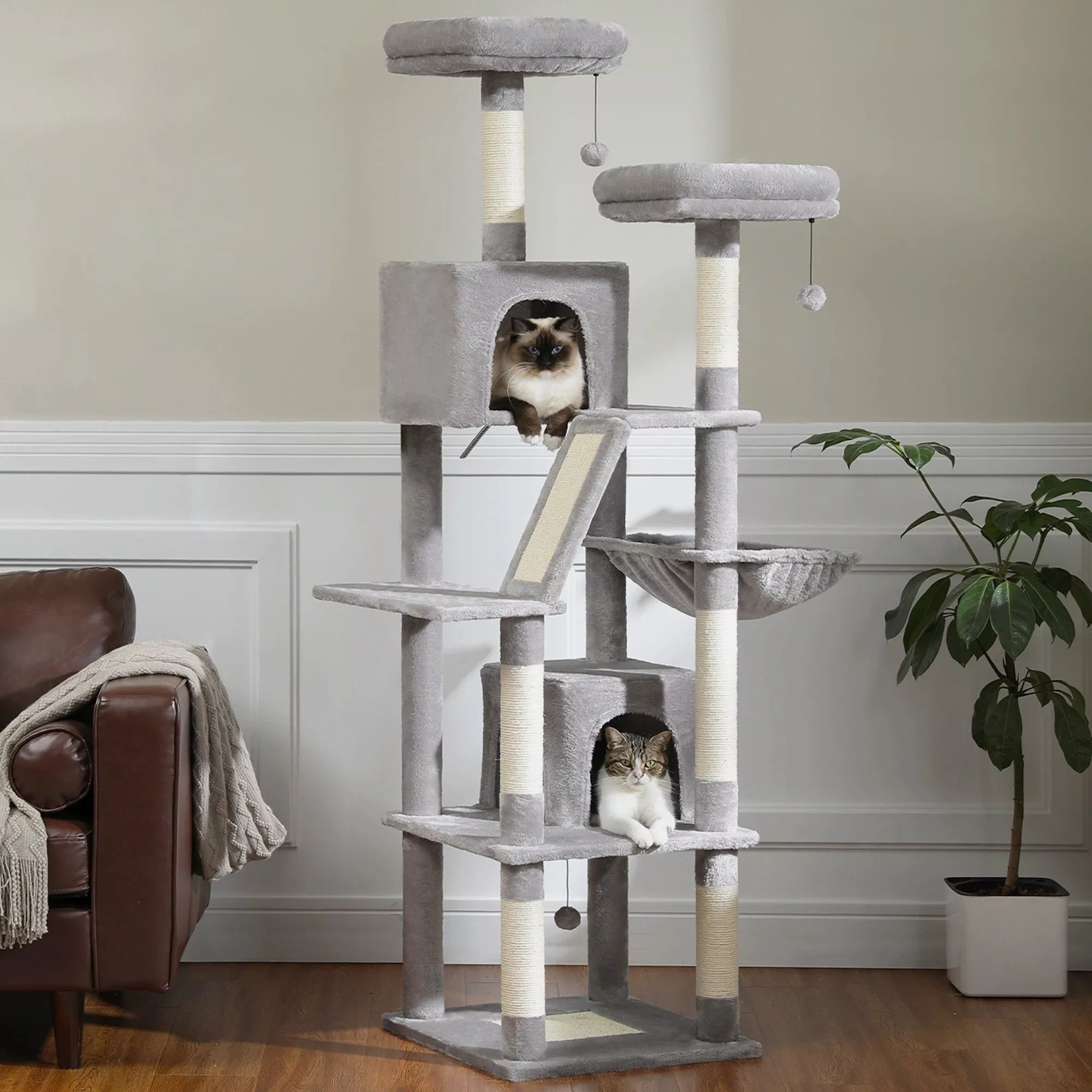 Large Multi-Level Cat Tree: Posts, Caves & Perches