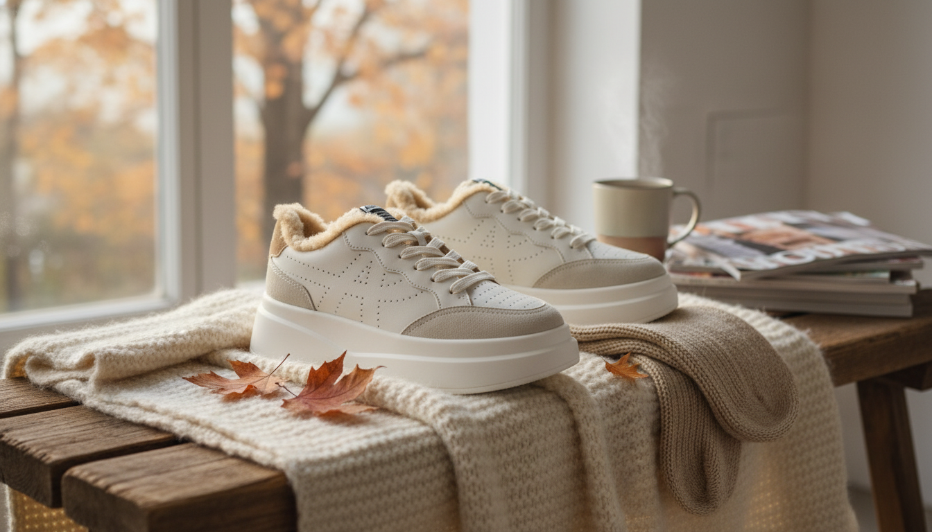Ash Beige Leather Sneakers for Fall/Winter: Fit & Style