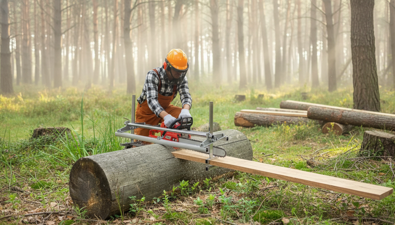 Portable Chainsaw Mill Guide for Straight, Even Slab Cuts