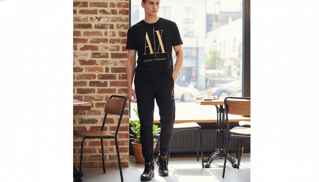 Armani Exchange Printed Black Trousers: Fit, Style, Care