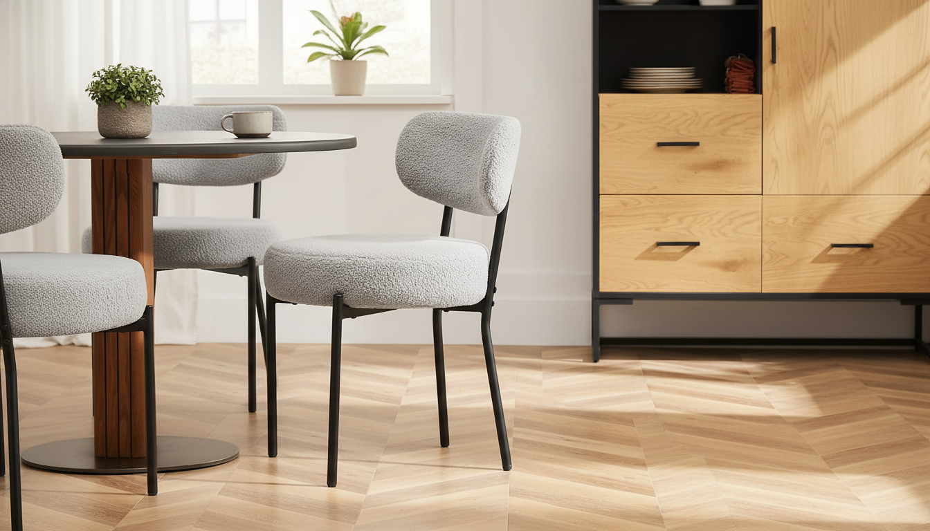 Ergonomic Round Dining Chairs Set of 2: Small-Space Comfort