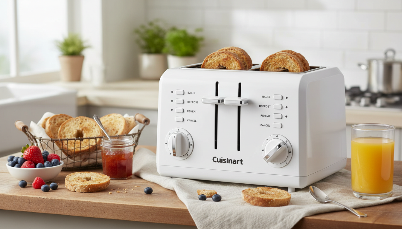 Compact 4-Slice Toaster Guide: Wide Slots, 7 Shades