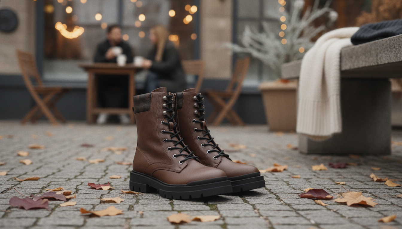Guess Brown Faux-Leather Ankle Boots: Fall/Winter Style
