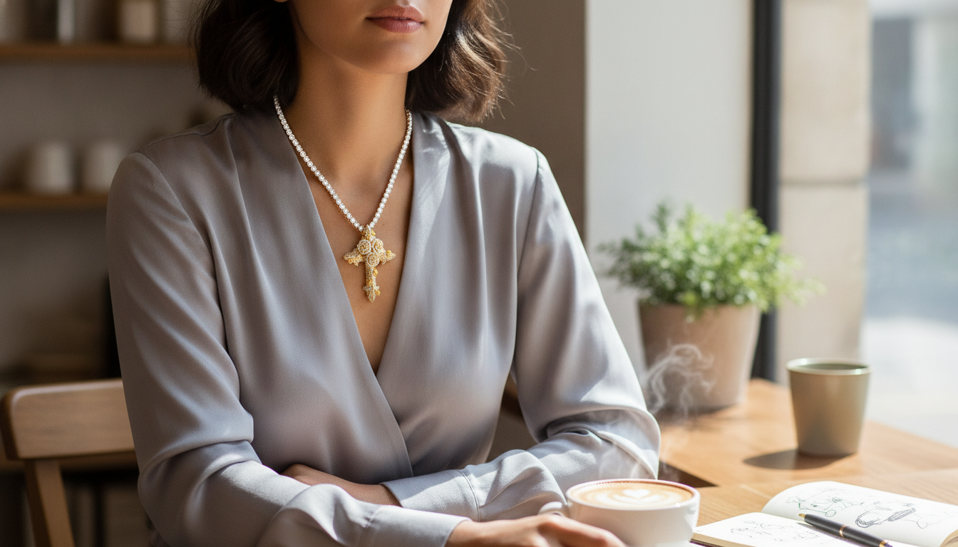 Moissanite Cross-Flower Pendant: Sparkle & Styling Tips