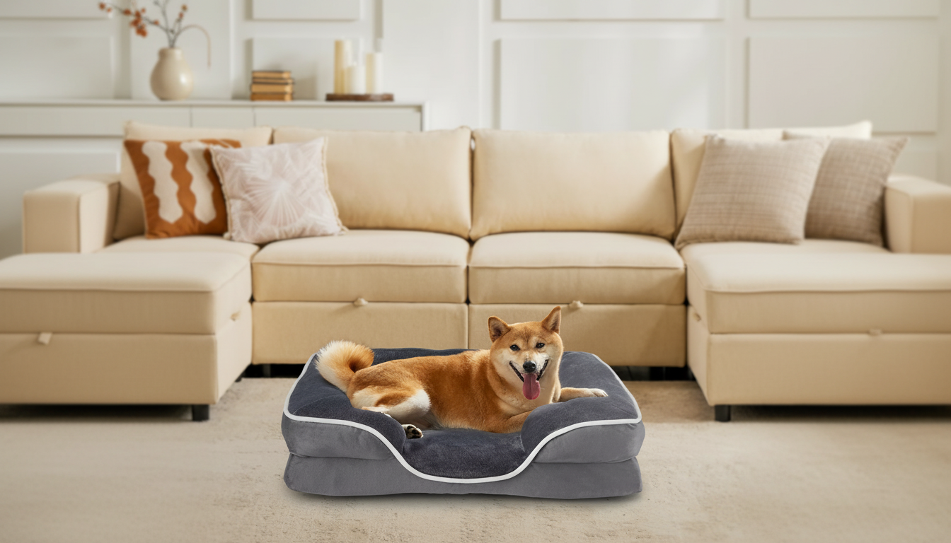 Orthopedic Memory Foam Pet Bed: Small Dogs & Cats