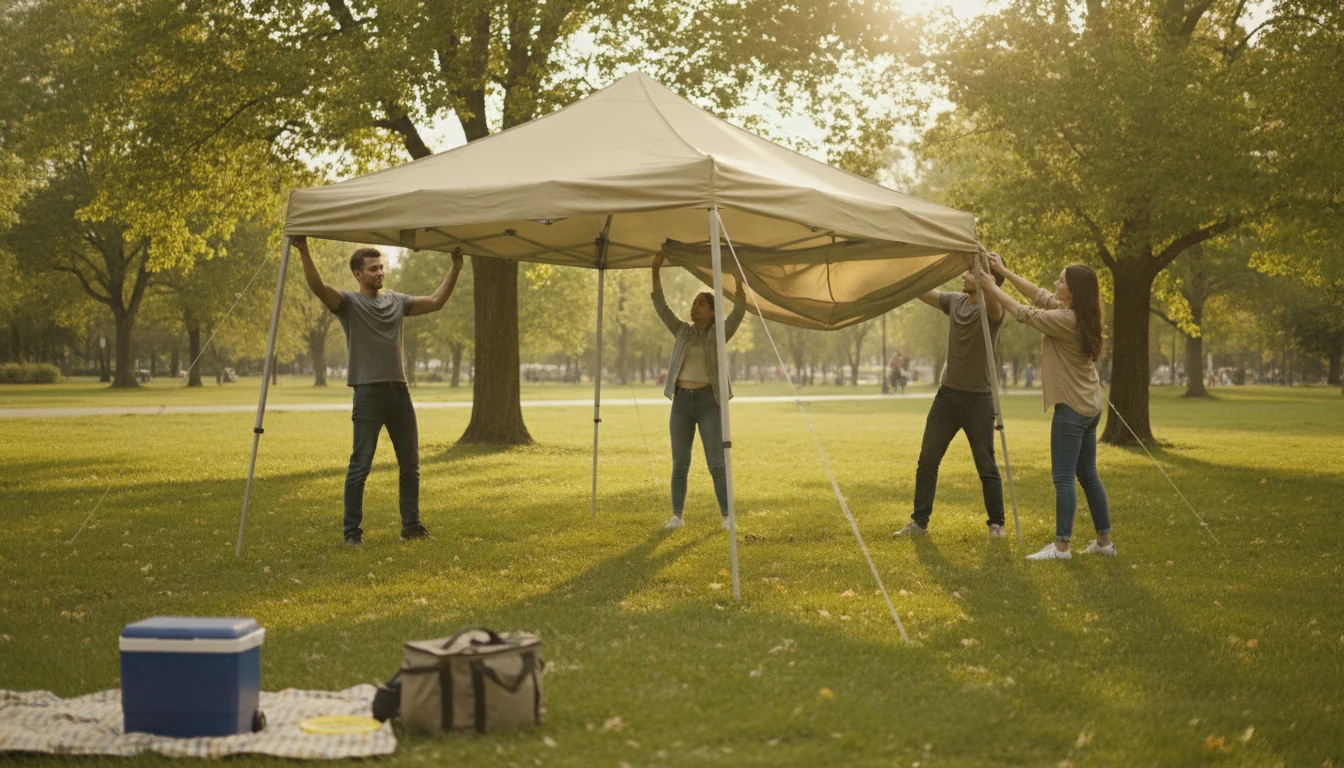 Setting Up a 10x10 Pop Up Canopy: How Many People?