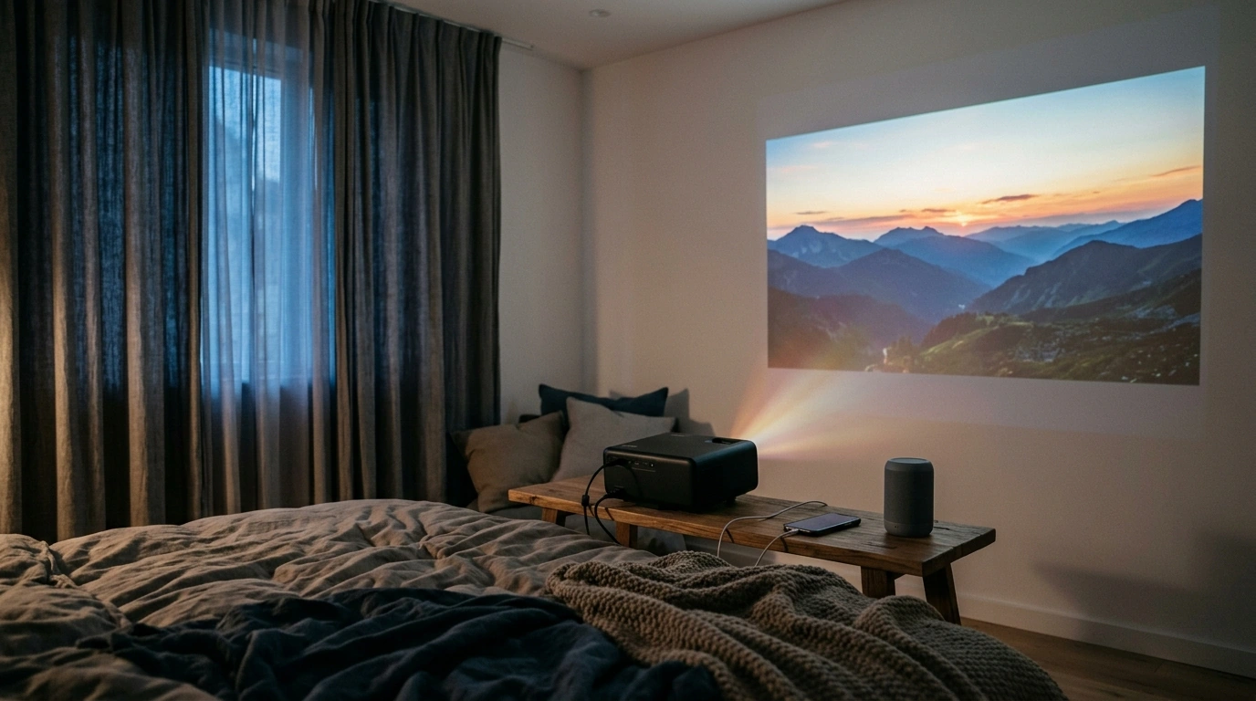 Android 11 Projector Setup: 580 ANSI, WiFi 6 & BT 5.0