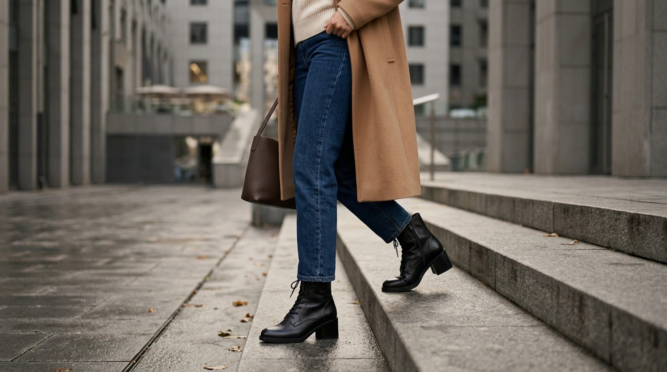 Guess Women’s Black Lace-Up Boots: Styling & Specs