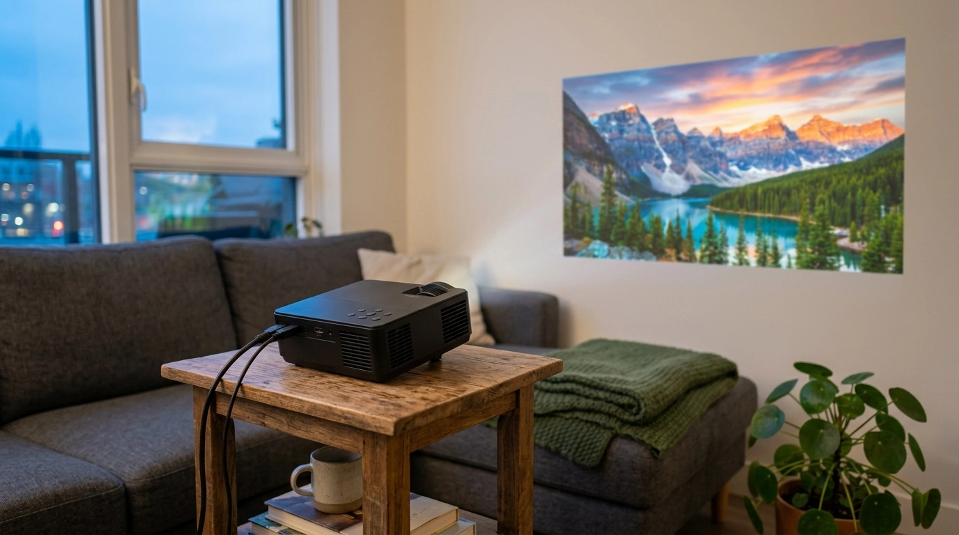 1080P Auto Focus Mini Projector: 4K Support, Android 11