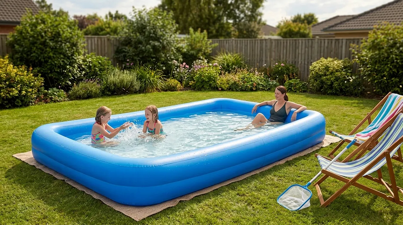 3M Rectangular Inflatable Family Pool for Backyard Fun