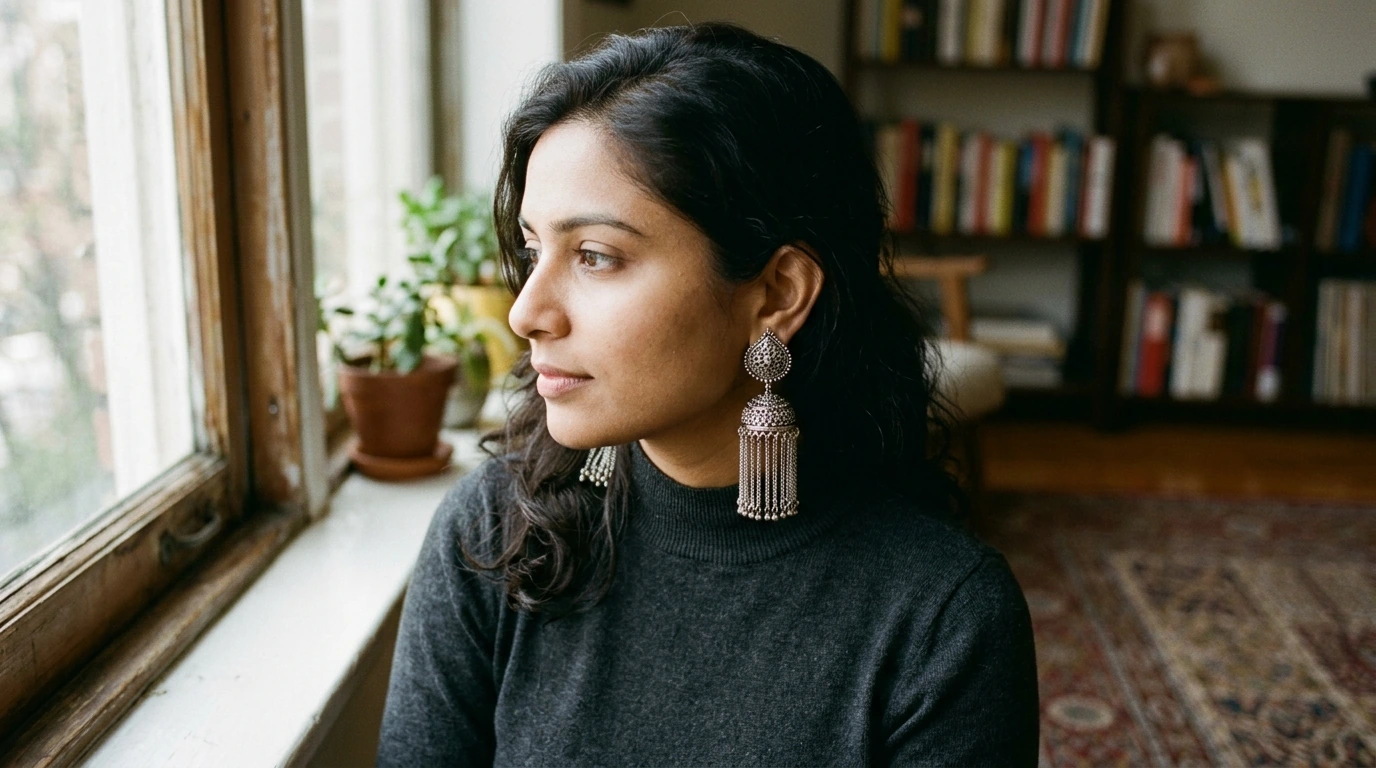 Silver Tassel Jhumka Earrings: Vintage Gypsy Glam
