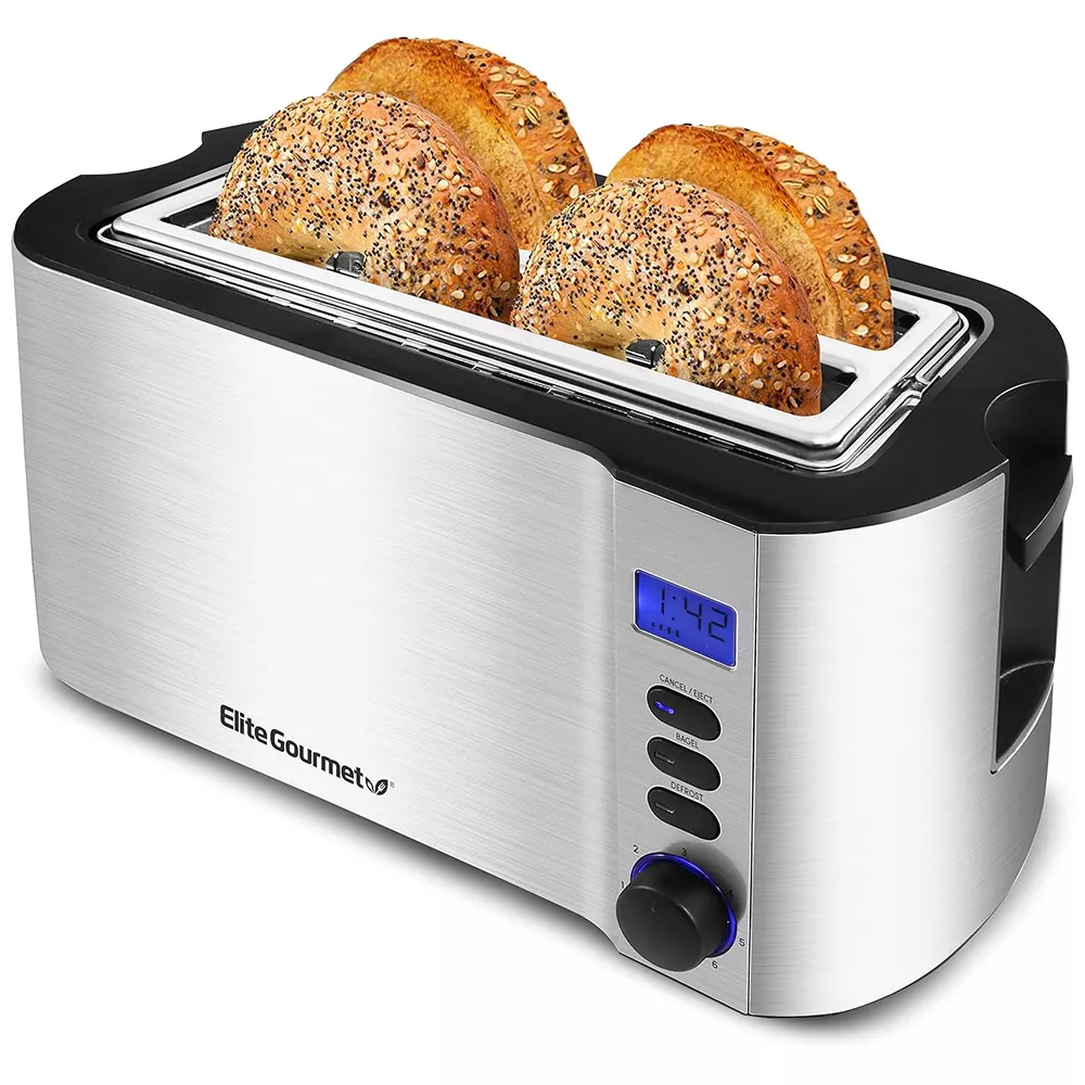 4-Slice Toaster: Wide Slots, Timer & Bagel Mode for Mornings