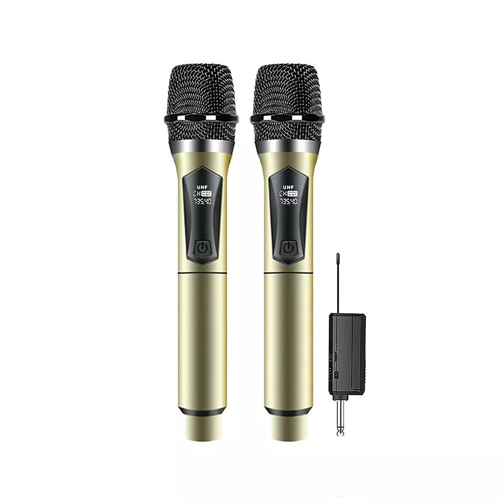 Rechargeable UHF Wireless Mic + Receiver for Karaoke