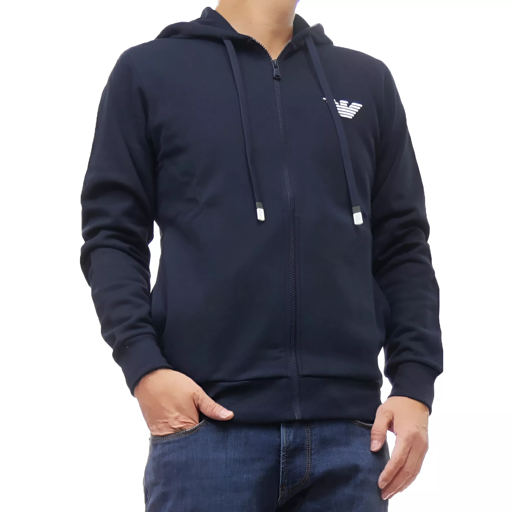 Emporio Armani Blue Zip-Up Hoodie: Fit, Style & Value