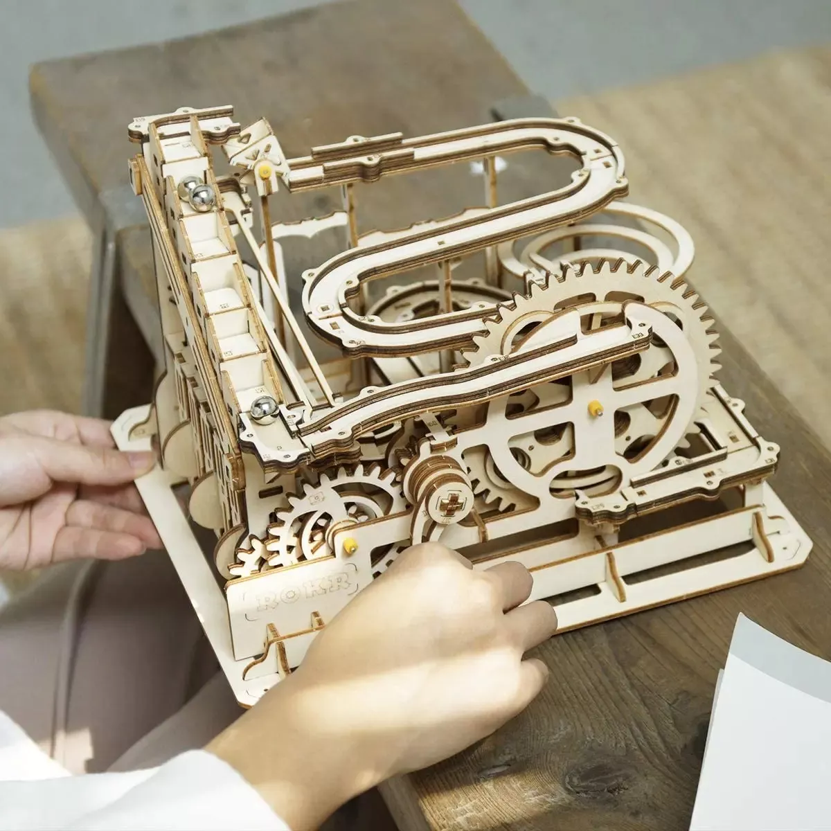 Wooden Marble Run Model Kit: 3 Styles to Build & Tune