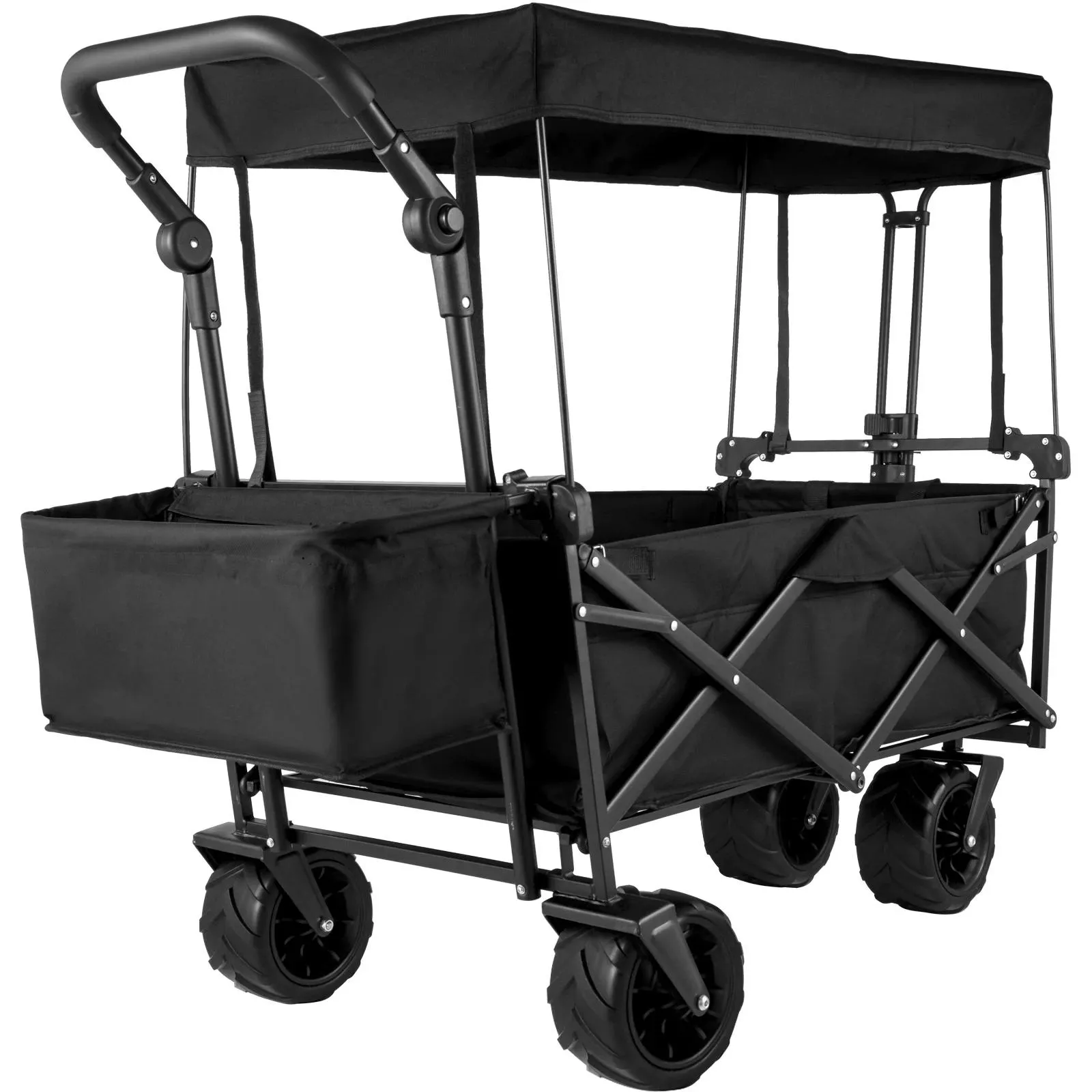 Extra-Large Collapsible Wagon w/ Canopy & Terrain Wheels
