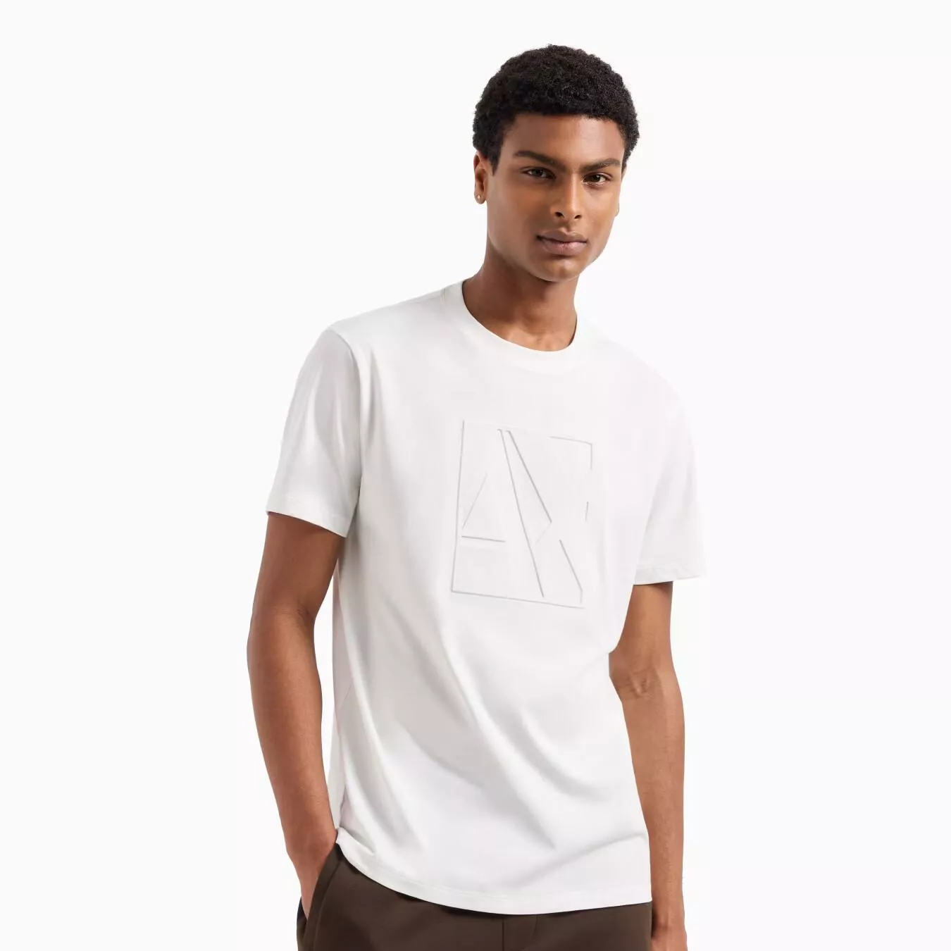 Armani Exchange Men’s Plain White Tee: Fit, Style, Care