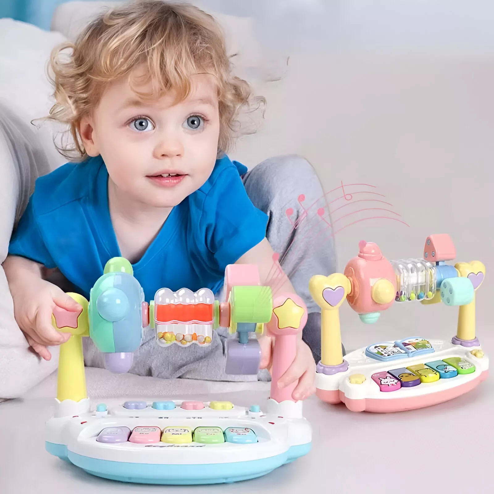 Light-Up Baby Piano Keyboard Toy for Toddler Play