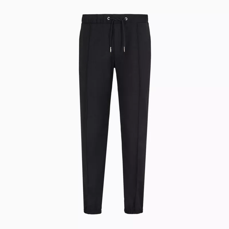 A|X Black Lace-Fastening Trousers: City-Ready Fit