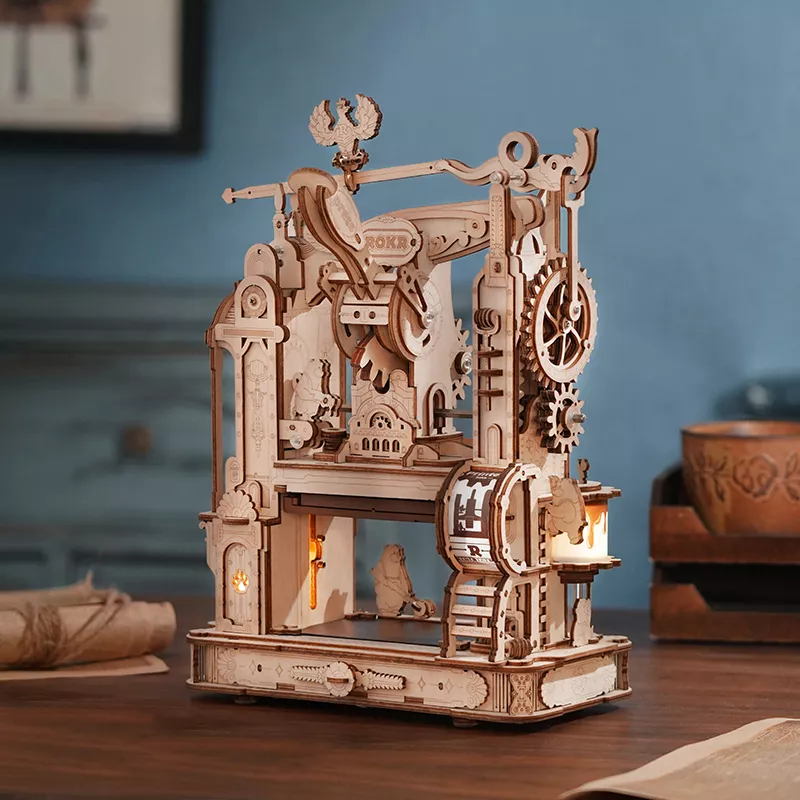 Build a Glowing Mini 3D Printing Press Wooden Puzzle