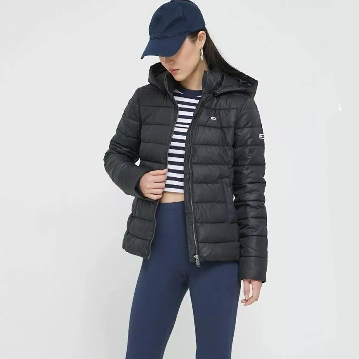 Tommy Hilfiger Women’s Black Zip-Up Hoodie Jacket